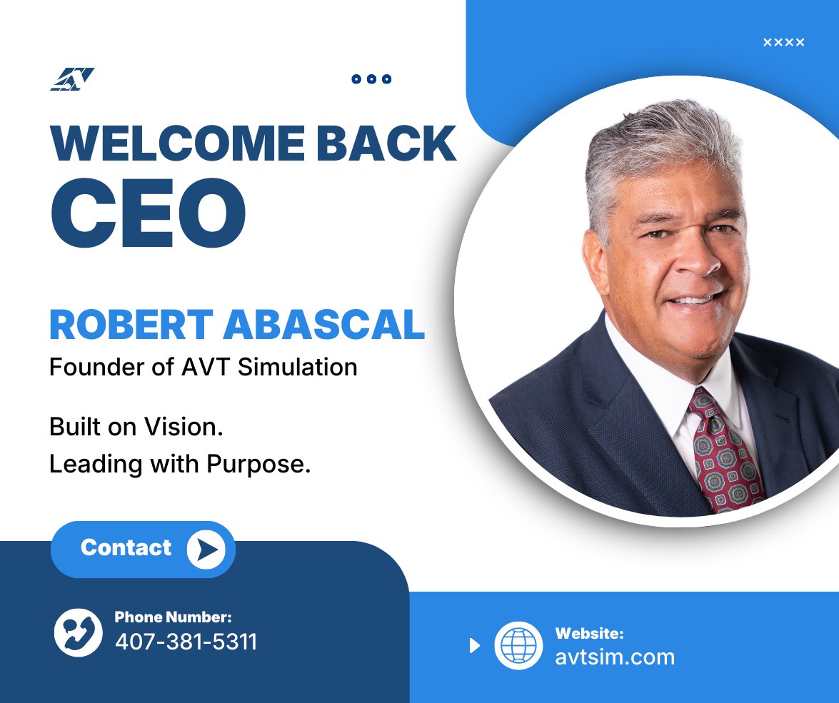 AVTSimulation's tweet image. AVT Simulation announces Founder Robert Abascal’s return as CEO. Built on innovation, integrity, and commitment to the Warfighter, AVT enters its next phase focused on immersive training domestically and internationally.

#DefenseTechnology #StrategicLeadership #MissionDriven