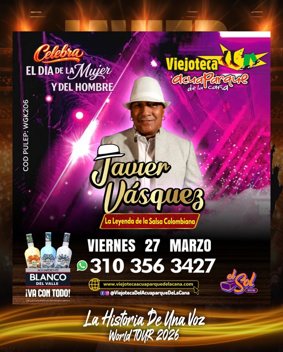 Faltan pocos días para volvernos a encontrar y celebra con ustedes este día tan especial.  ¡Nos vemos este 27 de marzo en la #viejotecadelacuaparquedelacana! . ¡Dios me los bendiga! 

La bendición del Señor trae riquezas que no vienen acompañadas de tristezas. (Proverbios 10:22)