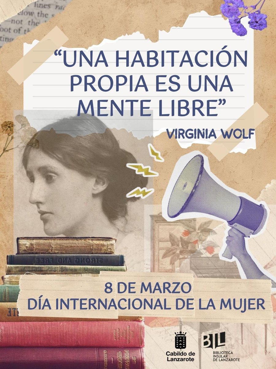 CabildoLZ's tweet photo. 👩 La Biblioteca insular celebra el Día Internacional de la Mujer homenajeando a la autora Virginia Wolf. 

📍 Las personas interesadas podrán visitar la sala preparada para conmemorar a la pionera del feminismo.

¡Anímate y visítala! 💪

#BibliotecaInsular #VirginiaWolf https://t.co/DmqmDHf7Vm