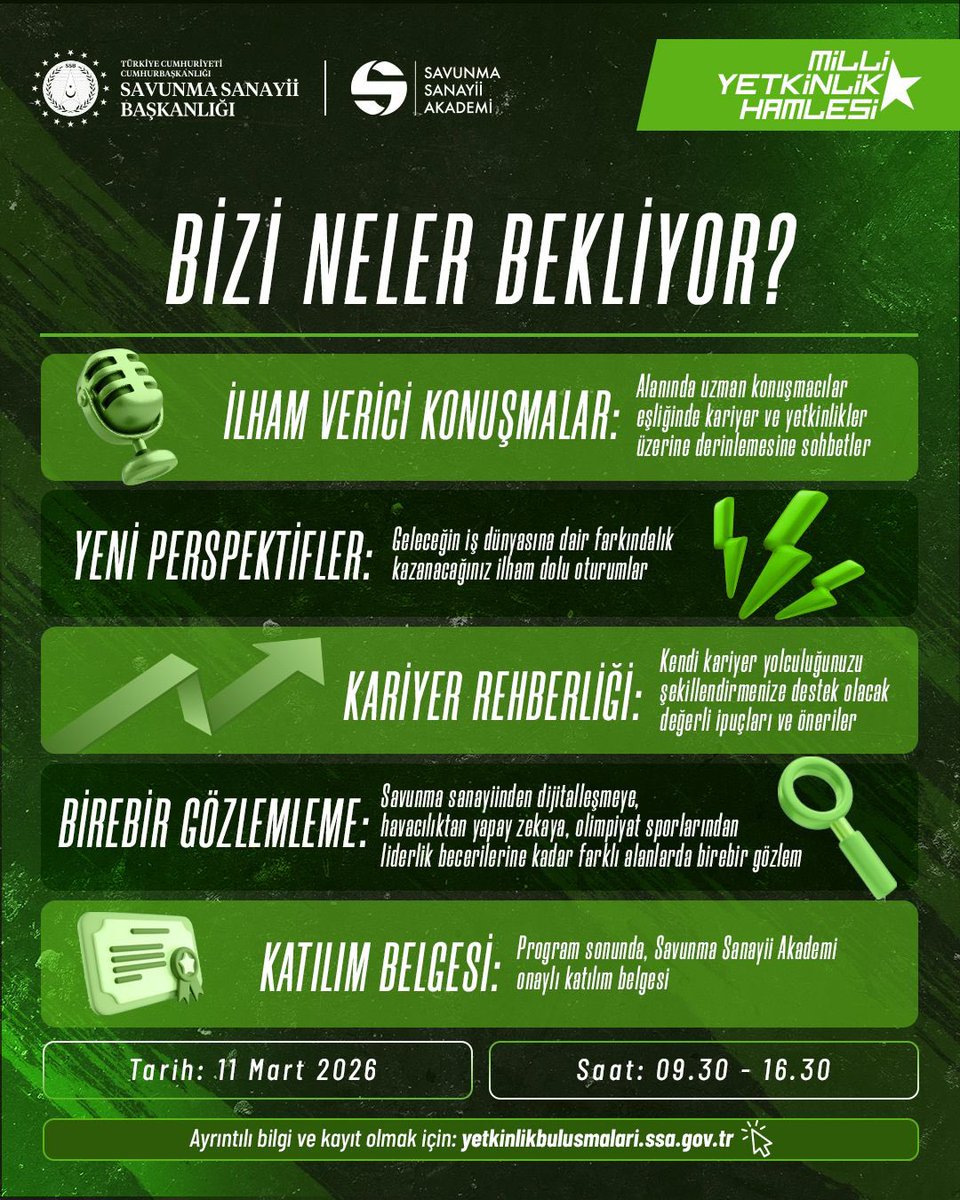 idukariyer's tweet photo. 1- Kariyer ve Yetkinlik Buluşmaları-3 BAŞLIYOR! 
 
İlham Verici Konuşmalar 🗣️ 💬
Yeni Perspektifler 👀
Kariyer Rehberliği 👩‍🏫
Birebir Gözlemleme 🧐
Katılım Belgesi 📝
 
Hepsi ve daha fazlası, Milli Yetkinlik Hamlesi kapsamında üniversite öğrencilerimize yönelik olarak çevrimiçi https://t.co/iwUF4dMvh3