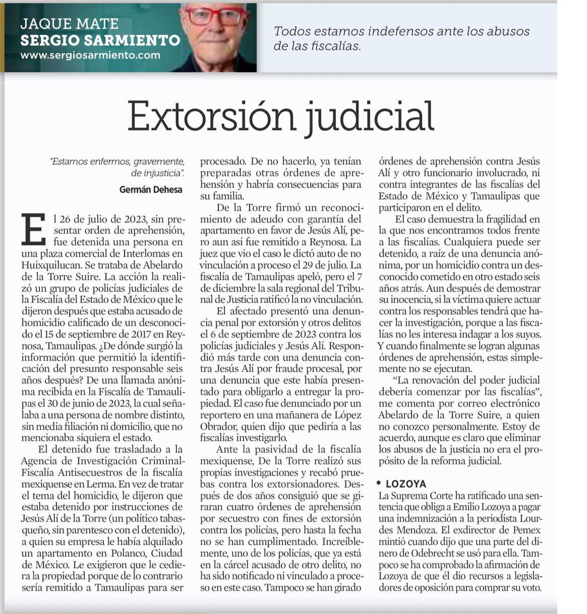audelinomacario's tweet image. El ex priista Jesús Alí de la Torre está demandado por fraude procesal. Según la denuncia, armó una red de complicidades con fiscalías para obligar a una persona a que le firmara un adeudo con garantía de un lujoso departamento en la zona de #Polanco, en la #Cdmx.
“Chucho Alí”,