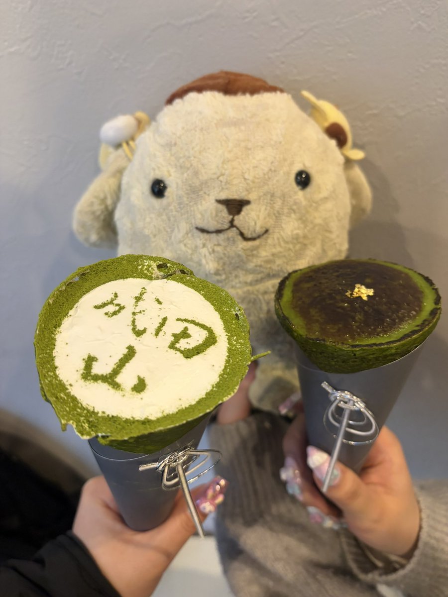 U・ω・Ｕ『プリン、なりたさんしんしょうじで、ぶじかえってこれますようにって、おねがいしてきたプリっ🙂‍↕️🙏

なりたさんの、さんどうで、おいしいクレープたべたプリっ😊🍵💕』
#成田
#京成成田
#成田山新勝寺
#成田茶屋たばねのし