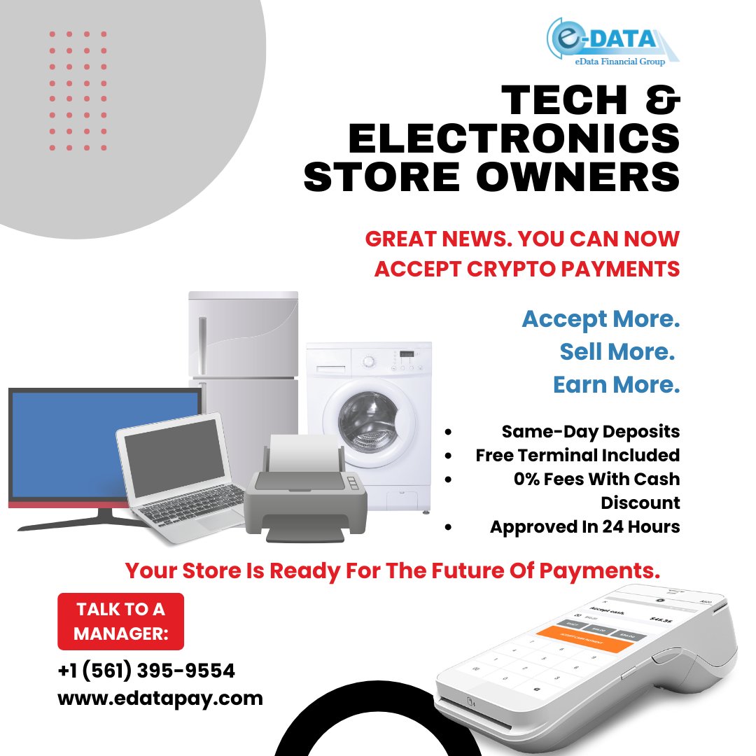 Great news for every tech and electronics store owner reading this.
Your customers are changing the way they pay. More and more people are holding crypto and looking for places to spend it. Most stores are not set up to accept it yet. That means every customer who wants to pay...