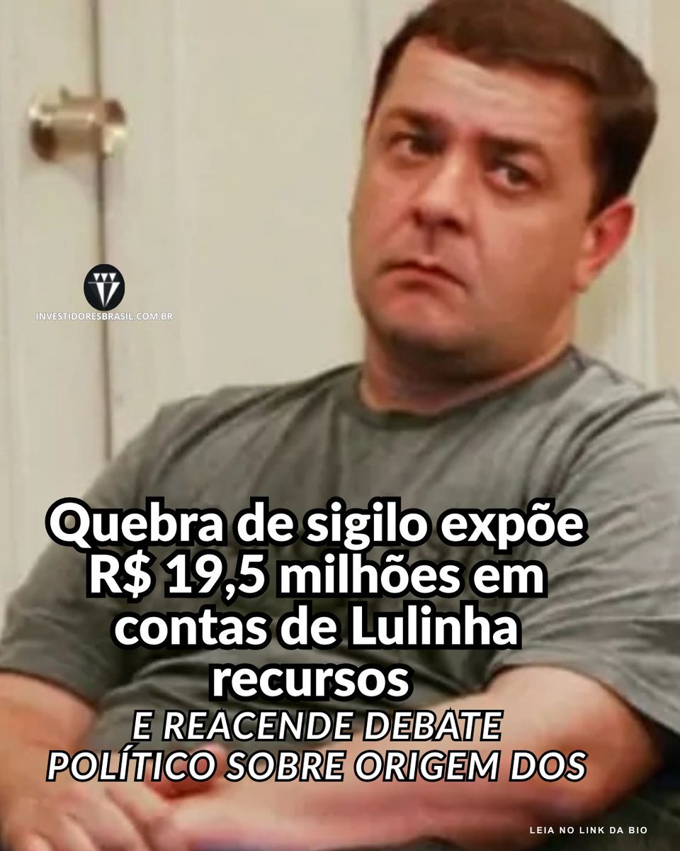 InvestidoresO's tweet image. A divulgação de extratos obtidos por meio de quebra de sigilo bancário revelou que o empresário Fábio Luís Lula da Silva, conhecido como Lulinha, movimentou aproximadamente 

LEIA: investidoresbrasil.com.br/quebra-de-sigi… 
#APOSENTADOS #FRAUDEDOINSS #LULA #LULA2026 #ELEIÇÕES2026 #LULINHA #INSS