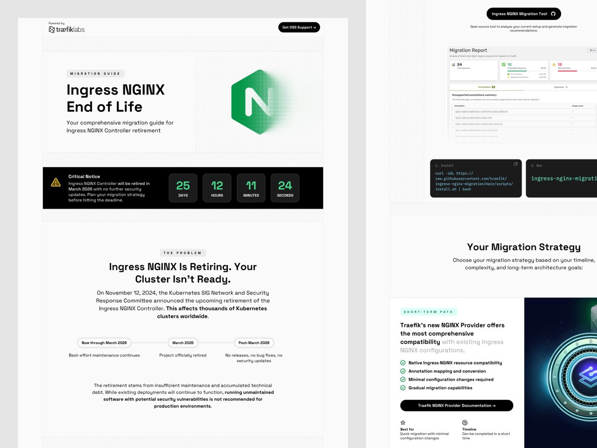 JaneRosello's tweet photo. Ingress NGINX End of Life - Migration Guide https://t.co/eWy8J0TJel
