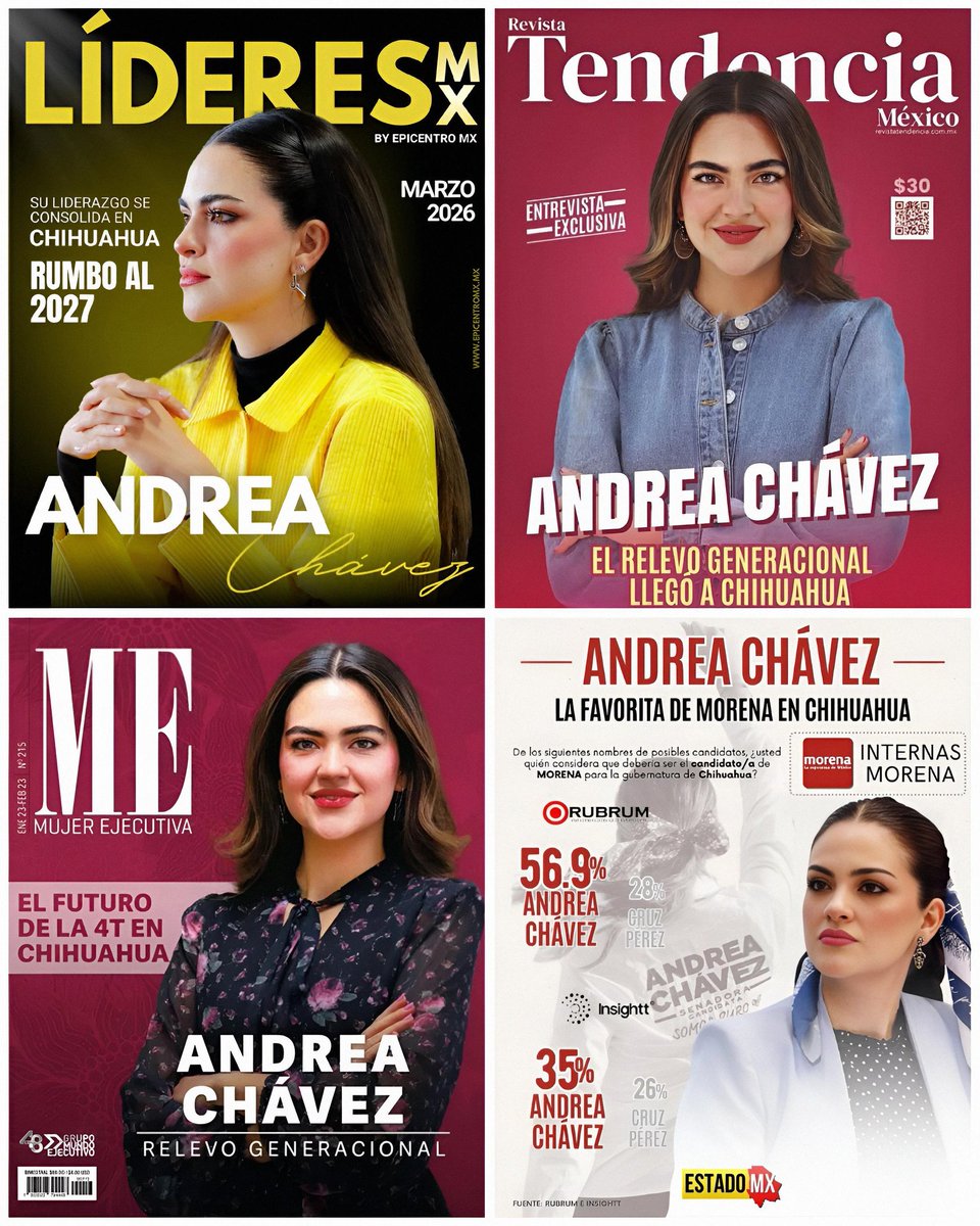 Alfie_Acosta's tweet photo. Es @AndreaChavezTre pasándose por la pantunfla el Art. 134 constitucional con tal de promocionar su imagen antes de tiempo, poniendo su jeta en revistas de creación reciente y publicidad pagada en redes sociales... ¡OTRA VEZ!

Oye @INEMexico, ¿le debes algo o por qué lo permites? https://t.co/fO57M70hK2