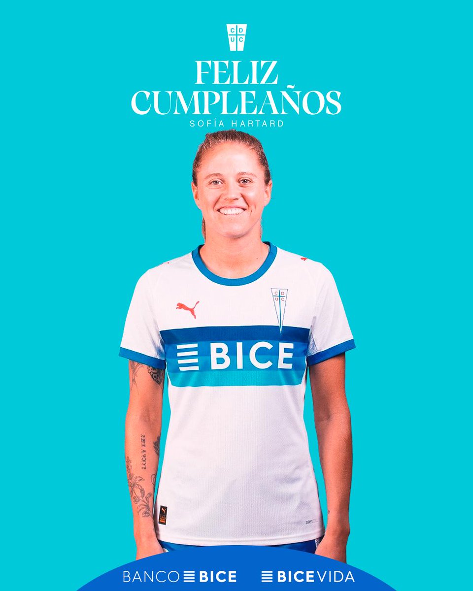 ¡Feliz cumpleaños, Sofi! 🎁🥳

Saludamos en este día a nuestra experimentada volante y dueña del mediocampo de La Franja, <a href="/Sofia6Hartard/">Sofía Hartard</a> 🎈

Muchas felicidades y que sea un gran año junto a #LasCruzadas ⚪️🔵

#CumpleañosBICE #EfemérideCruzada