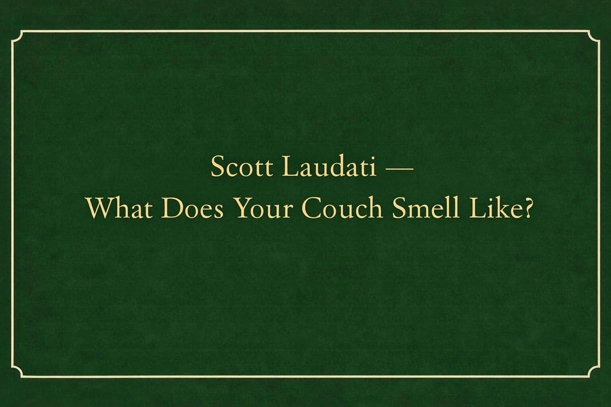 "What Does Your Couch Smell Like?", by poet <a href="/ScottLaudati/">Scott Laudati</a>, is out now! Go check it out on our Substack: larotondereview.substack.com/p/what-does-yo…