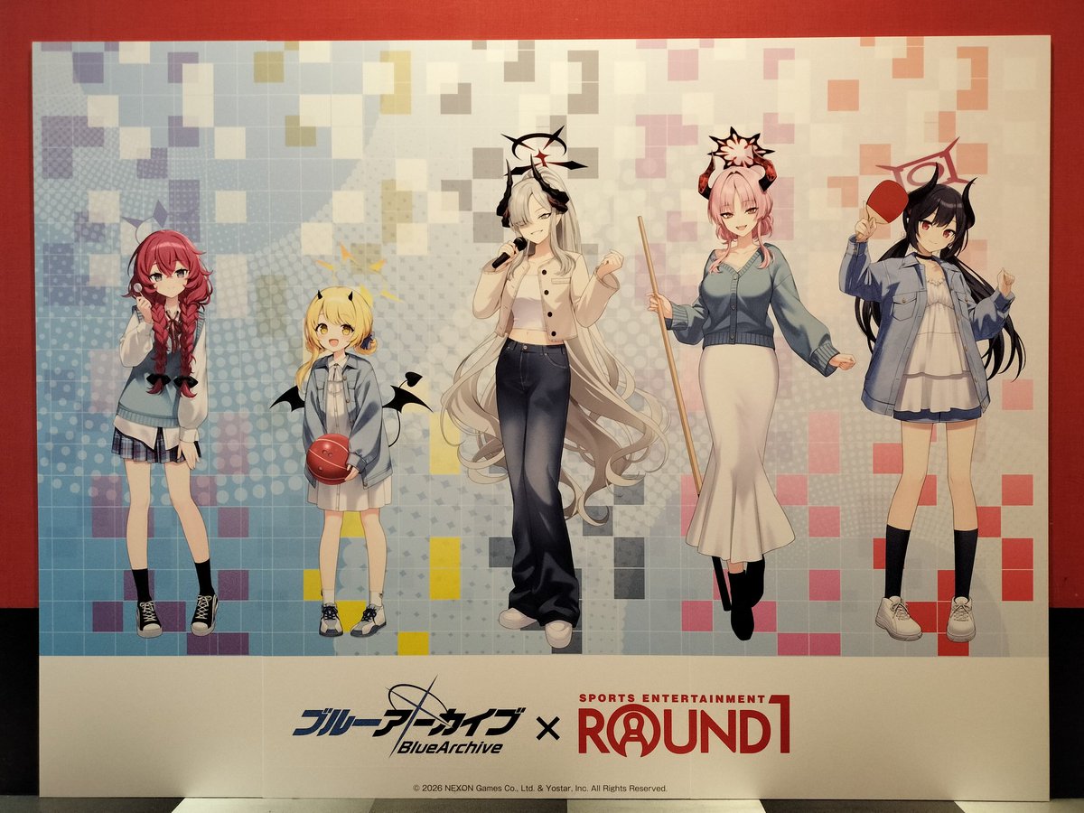 ラウンドワン来た！
 #ブルアカ