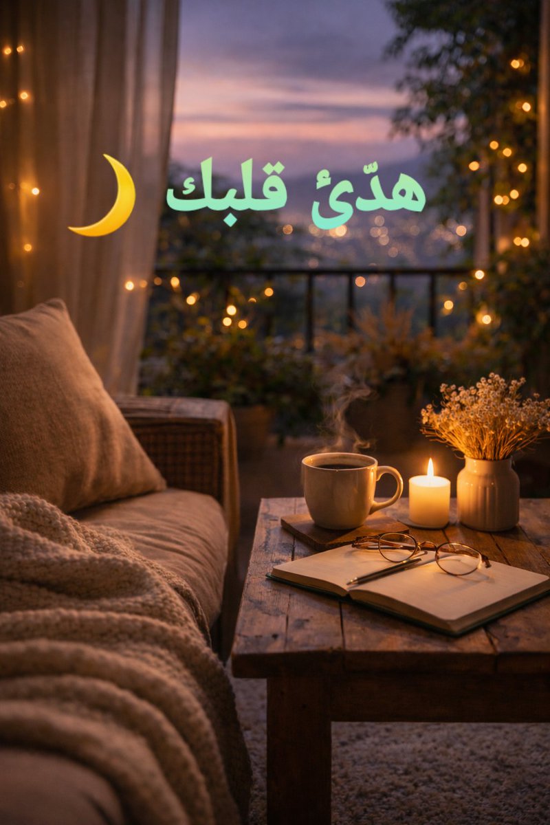 مساء هادئ.
توقّف قليلًا.
تنفّس بعمق.
اترك ما لا تستطيع تغييره.
وثق أن الغد يحمل فرصة جديدة.
اكتب: هدوء 🤍

#مساء_الخير
#هدوء
#سلام_داخلي