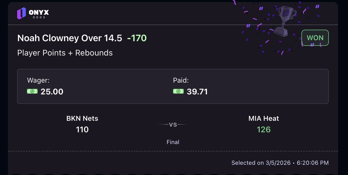 cake_slams's tweet photo. ⭐️2/2 SMALL WINS FOR ANOTHER PROFITABLE NIGHT⭐️

➡️BEEN HOT KEEP FOLLOWING FOR MORE PICKS🤫‼️ https://t.co/tzmnUtbbCm