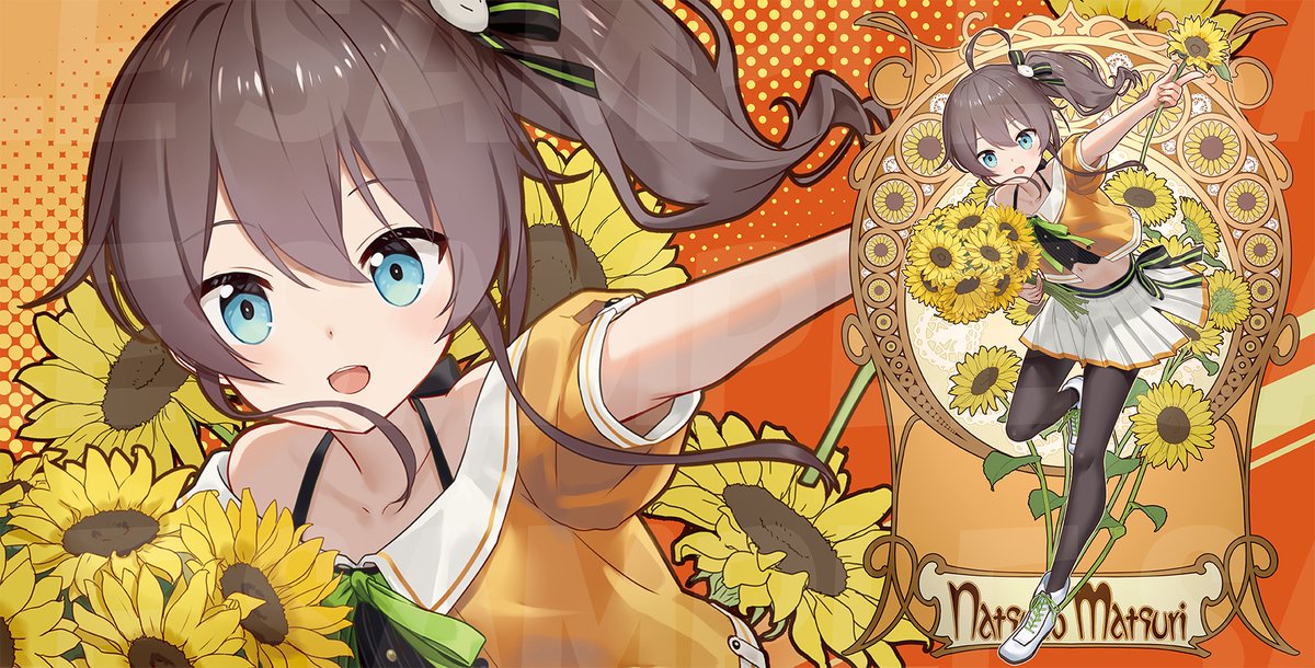 WEB即売会/新作第3弾】 ミュシャ風のまつりのスリーブとプレイマット