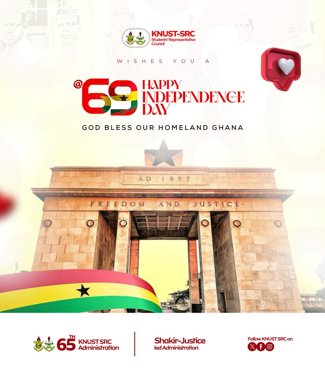 el_genio07's tweet photo. GHANA @69
Happy Independence Day🇬🇭✨️

#GhanaMonth #Ghana69 #GhanaIndependence #GraphicDesign https://t.co/ZZqRmeFD5c