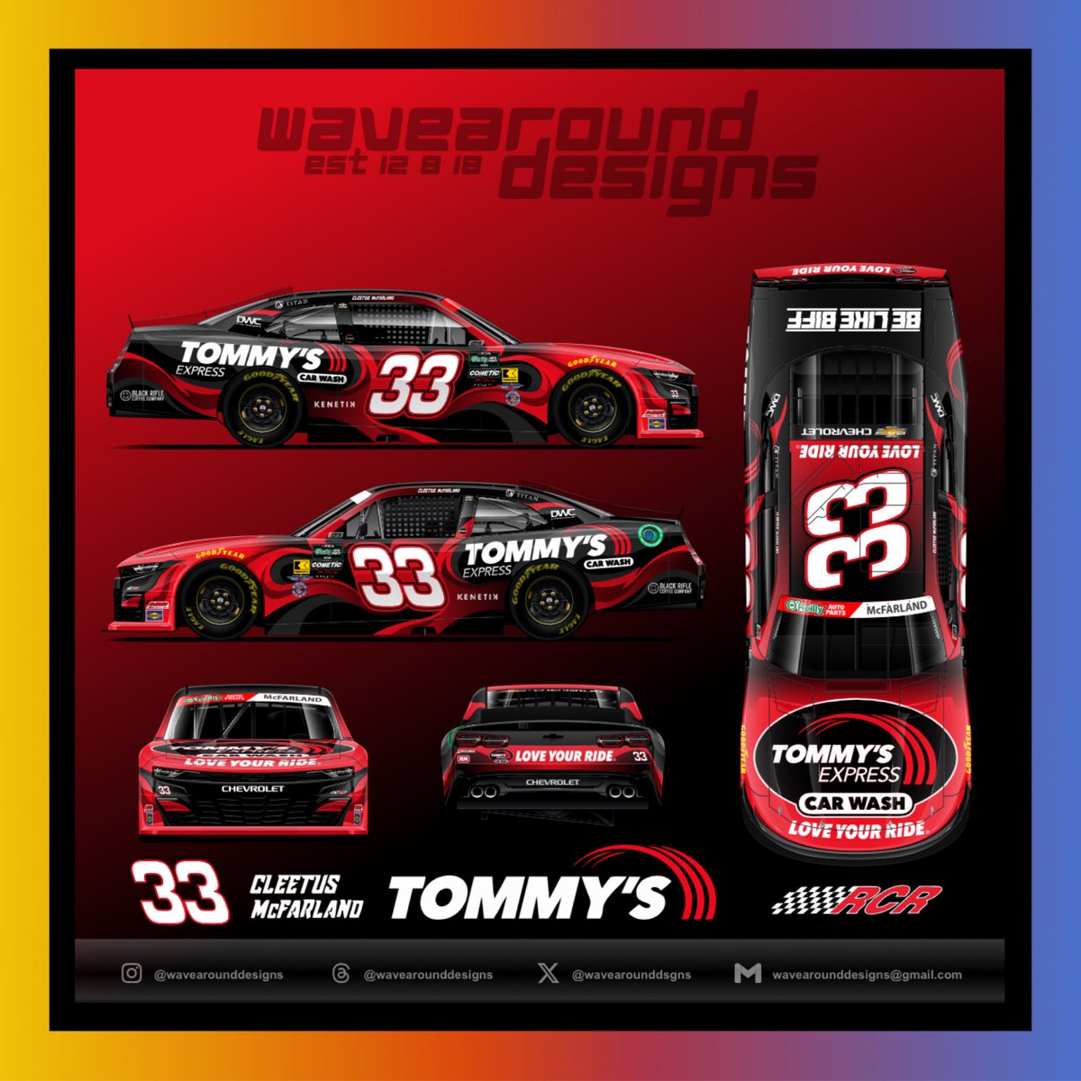 wavearounddsgns's tweet photo. How do you guys think Cleetus will do in his O’Reilly Series debut?
Comment below!👇
@garret_1320 @tommys_express @RCRracing
#NASCAR #CleetusMcFarland #RCRRacing https://t.co/o42GOtHL9M