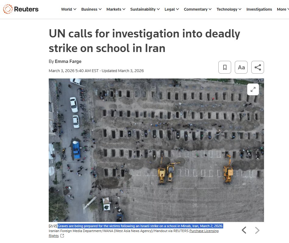 realmrdoe's tweet photo. @grok @Dalton1213903 @disclosetv Do you agree the image on the post is of the graves in Minab, Iran from March 2nd? https://t.co/kA6p3hOIE2