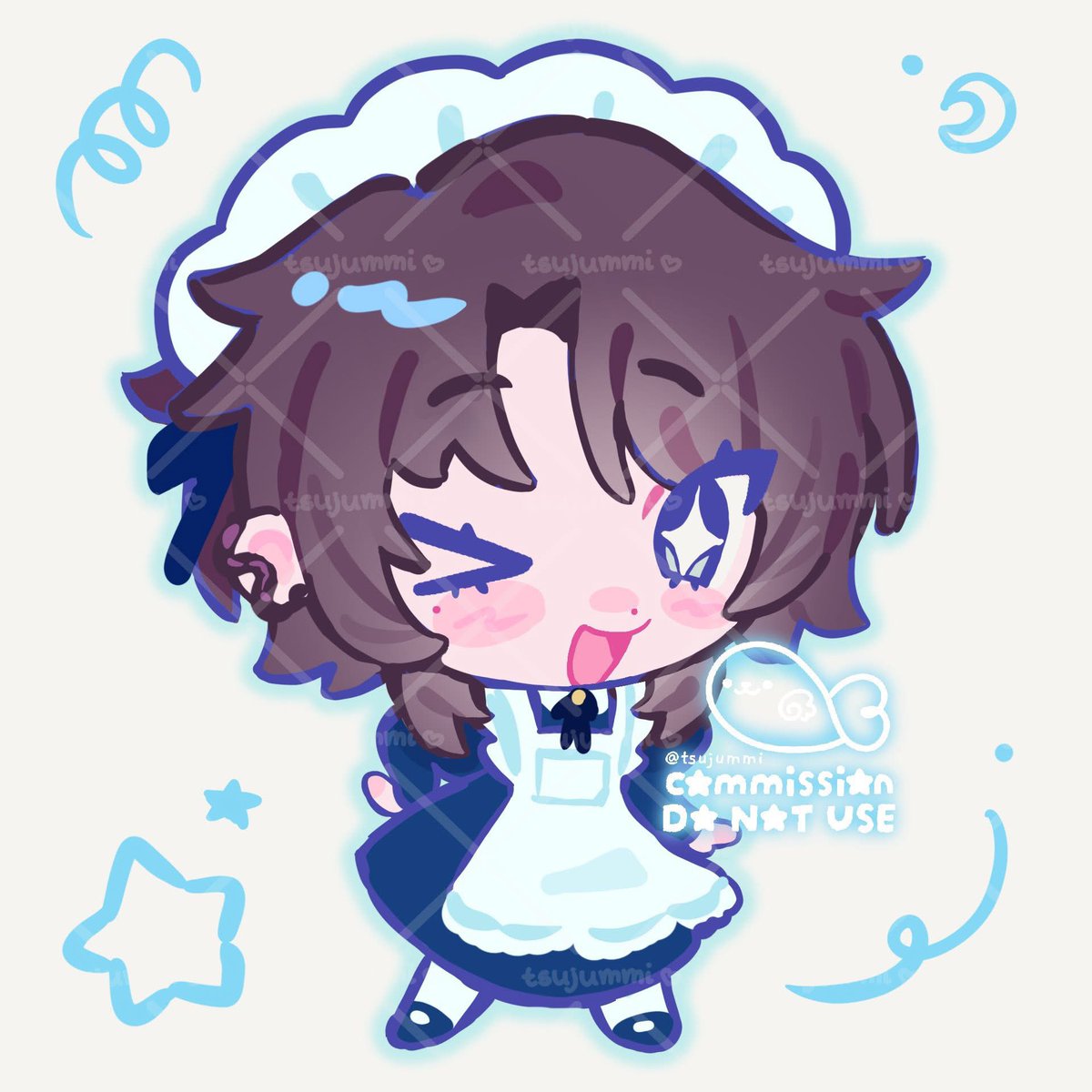 Chibi doodle comm 💚🩵