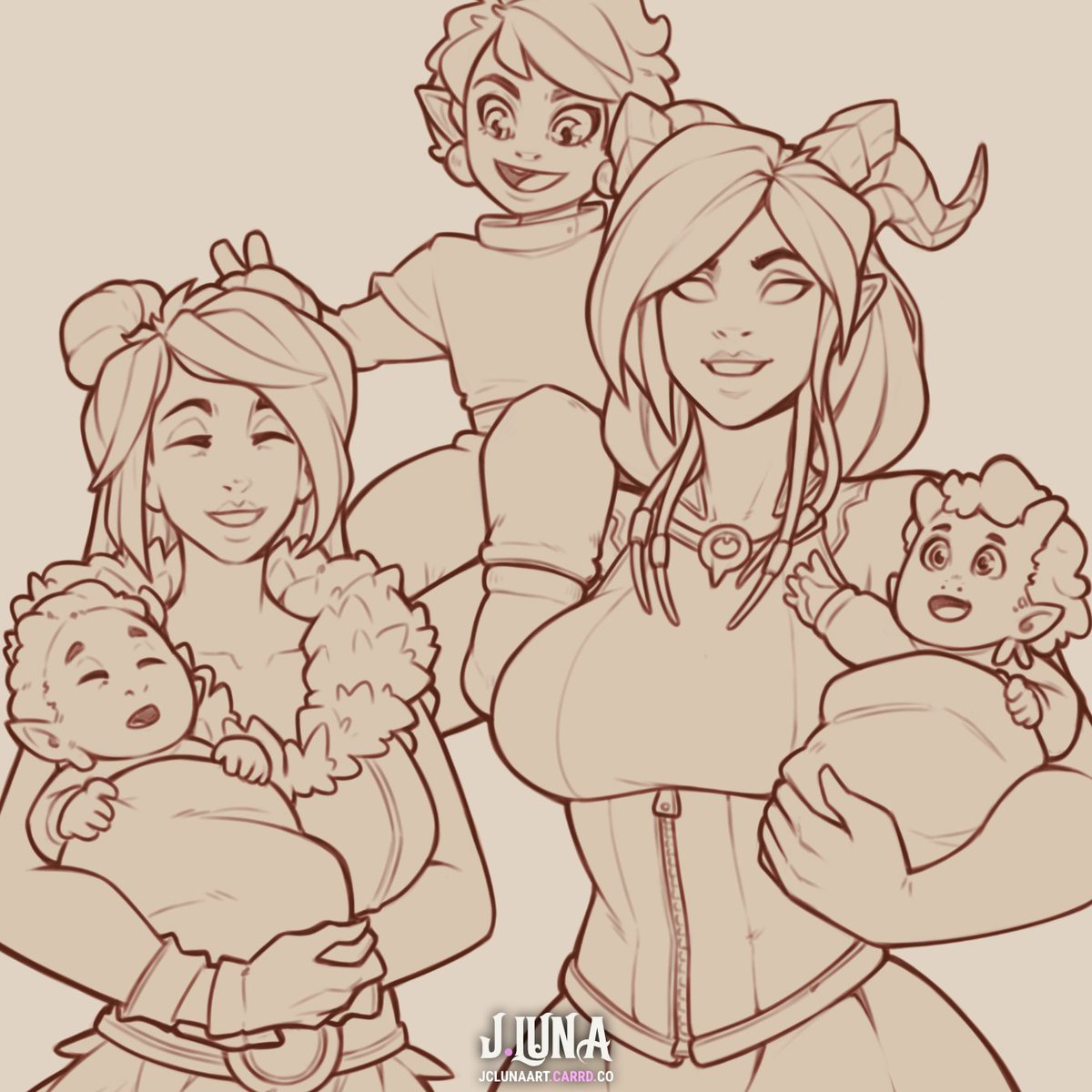 Time to share some ink work! I already shared the colored version of this piece, but I also wanted to show the inks :D Hope you like it. I do love drawing Draenei!