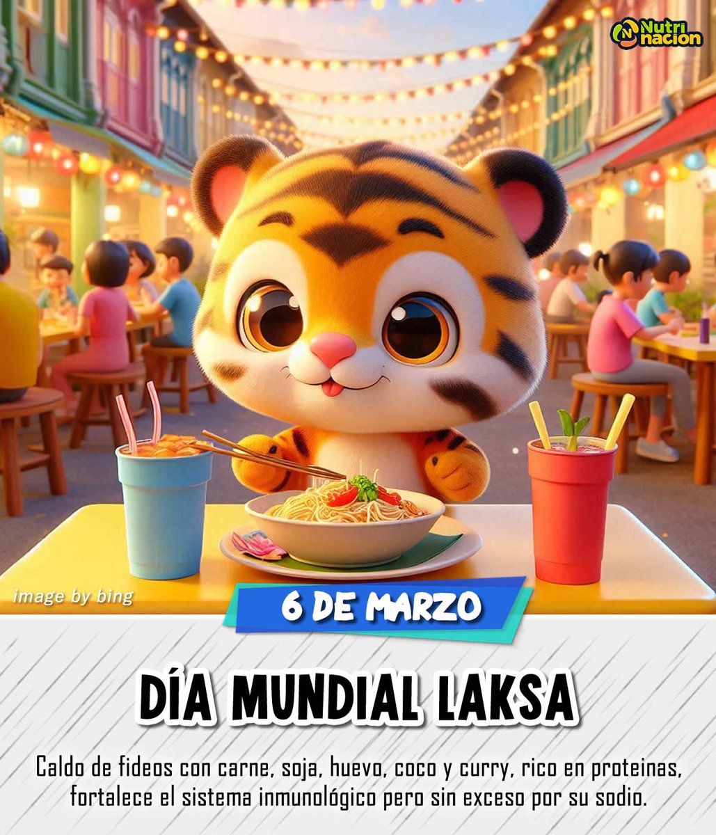 nutrinacion_'s tweet image. Celebramos el día mundial de #laksasoup cada 6 de marzo, #caldo de #fideos con carne, soja, coco y curry, rico en proteinas, fortalece el sistema inmunológico pero sin exceso por sodio.

Educación saludable #nutrinacion #comersano #bienestar #laksa #noodlesoup #sopa #laksaday