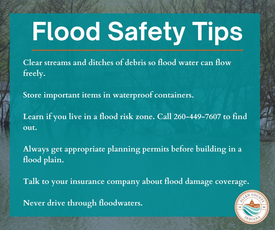 Do you live in a flood plain?!
You can discover if you live in or near a flood plain by using the Flood Plain layer in Allen County's GIS Data Viewer: acimap.us/viewer.html”