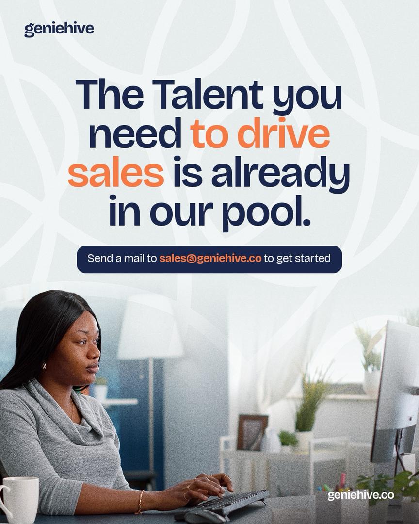 GenieHive's tweet photo. An important way to ensure productivity and increase sales as a founder is by having the right recruitment partner. A team that takes care of sourcing professionals who can actually do the work, drive results, save you time and effort, and help your business grow. https://t.co/EJkqajsnvF