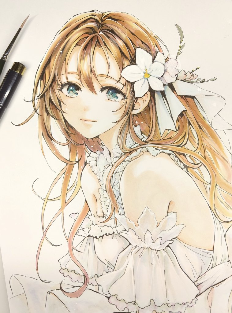 k02_no's tweet photo. 「あなたは美しい」 
そう想いながら 
一筆一筆、色を置いている。 https://t.co/8kModStZ8T