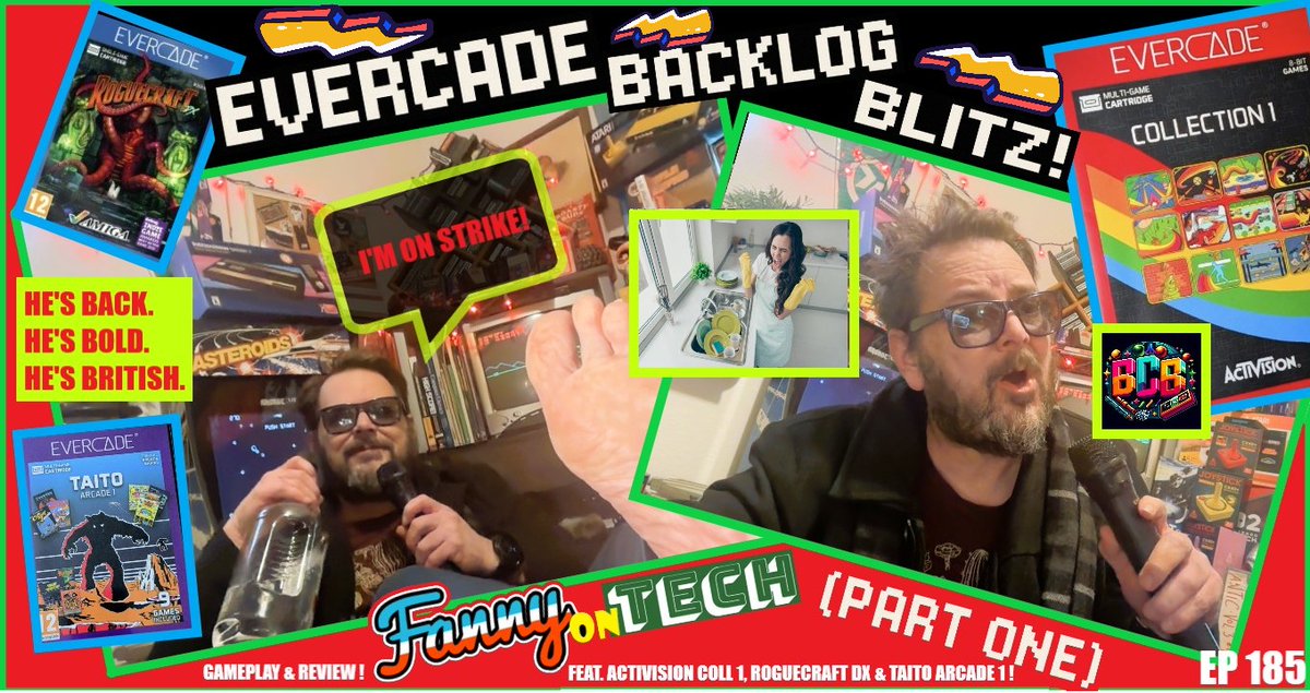 ballistikcoffee's tweet image. TONIGHT @ 7p MT! #FannyonTech, your fave #Techie #Brit returns! He's #unboxing &amp;amp; playing #BCB's #Evercade cart #backlog! He may have gone too far this time!  Pamela!! Get under his #skin tonight! (Pt 1/3) #Gaming #Blaze #Activision #Atari #Taito Link: youtu.be/zkAef4wCuKA