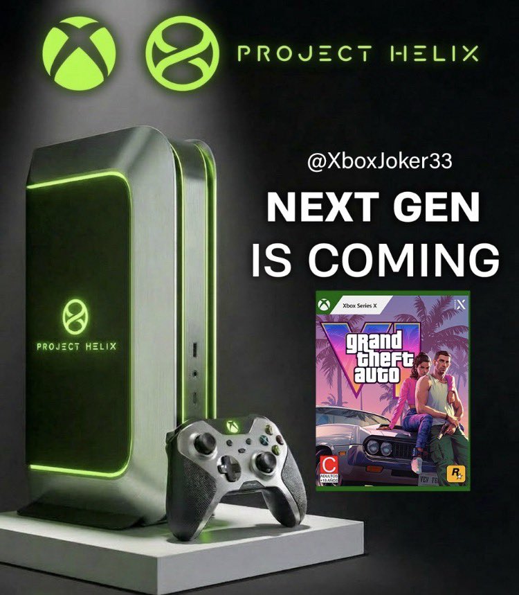 XboxJoker33's tweet image. The Next-Gen #Xbox Console-PC hybrid #ProjectHelix, will be the best way to play #GTA6  natively on console it won’t be the #PlayStation 5 Pro! 🔥💚