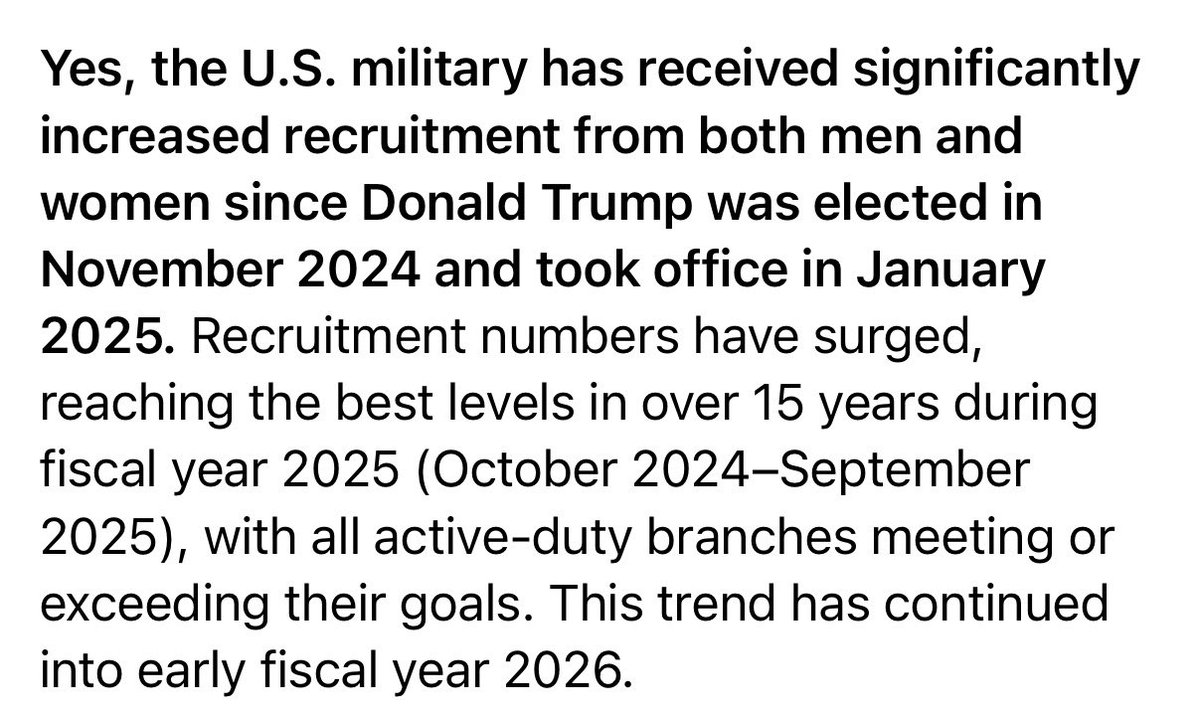 <a href="/RealCandaceO/">Candace Owens</a> Haha no one is listening to Candace. Military recruitment has surged and America loves Trump and respects our military! 🇺🇸🇺🇸🇺🇸🇺🇸🇺🇸🇺🇸🇺🇸🇺🇸