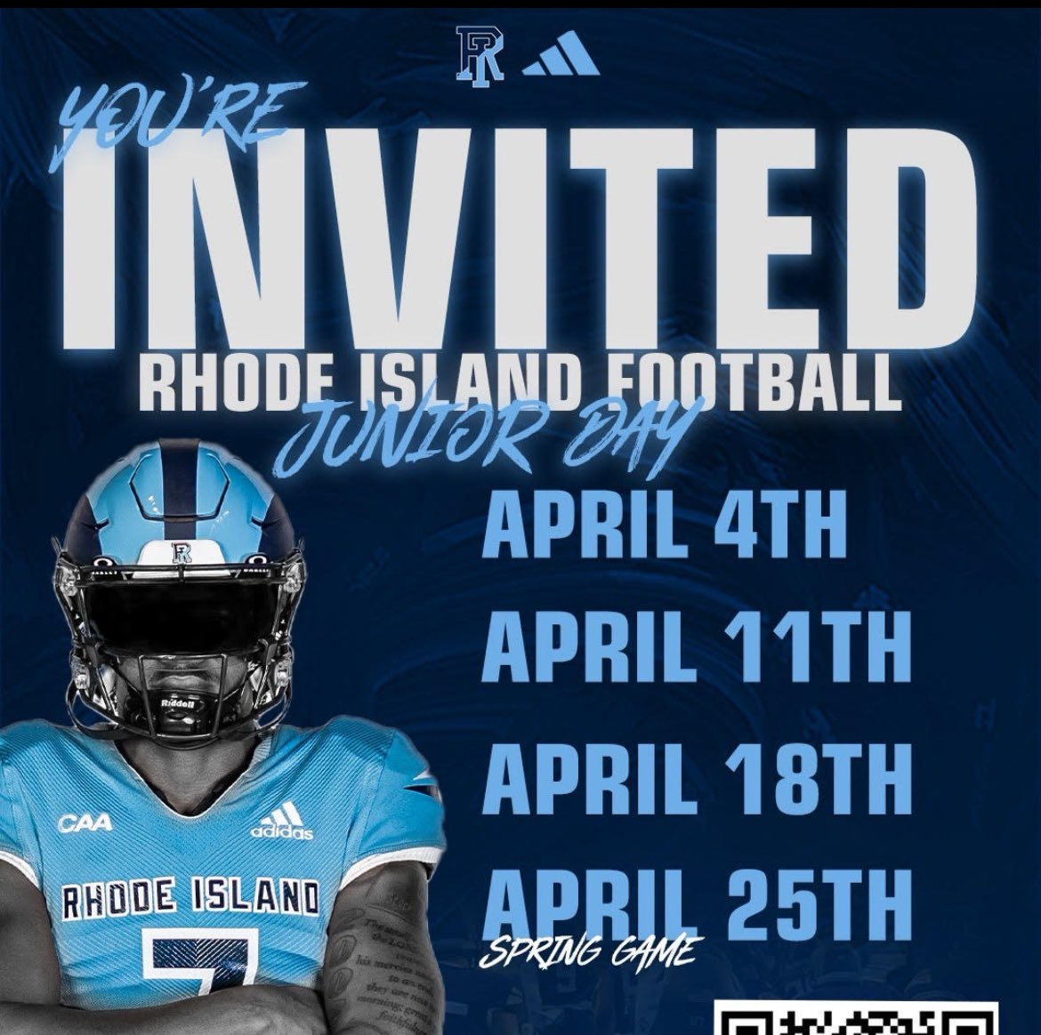 Jacob_Roberts00's tweet photo. Thank you @CoachYanny for the Invite! I‘m very excited to get on Campus on the 11th! Go @RhodyFootball! @Coach_Phelps11  @GridironImports @ScoutingNE @PRZNewEngland @JoshAlaeze https://t.co/aNdcqJe2tH