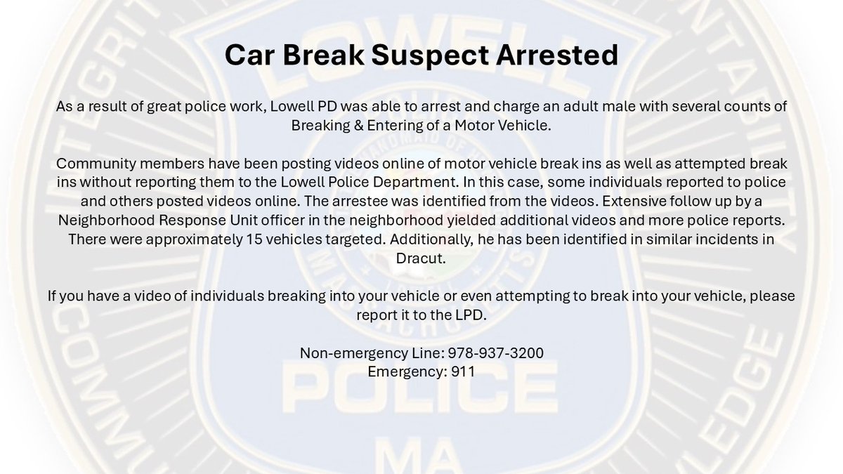 Lowell PD tweet media