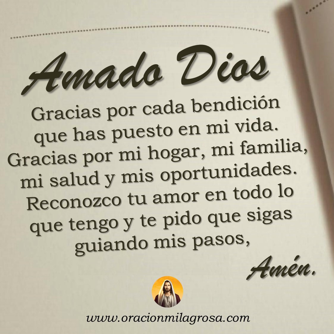 oracion_milagro's tweet photo. ORACIÓN MILAGROSA PARA AGRADECER A DIOS POR TODO LO QUE TENGO: Amado Dios, gracias por la abundancia que me rodea y por el sustento de cada día. Recibo tu generosidad, bendigo lo que me has permitido tener y todo lo que Tú me darás.

Mira este vídeo en: https://t.co/zrasx7WHr5 ✨