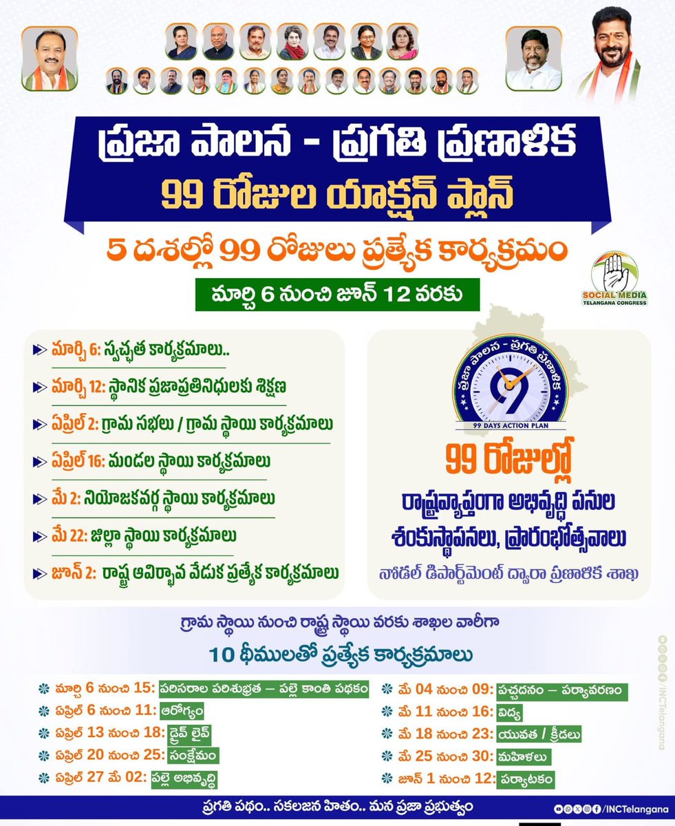 DK101993's tweet photo. *ప్రజా పాలన – ప్రగతి ప్రణాళిక 99 రోజుల యాక్షన్ ప్లాన్* https://t.co/8QvT0K7keR