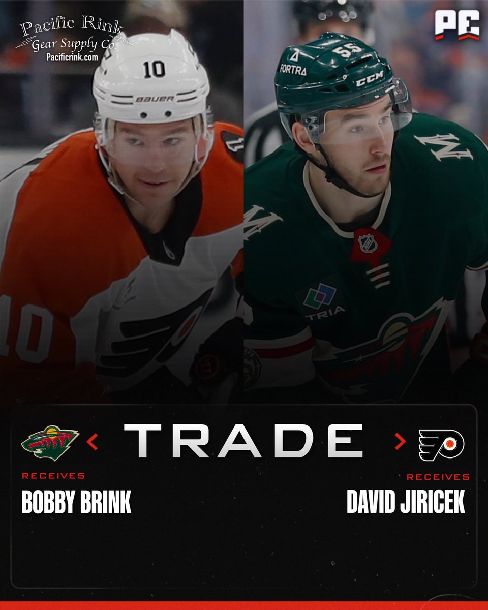 puckempire's tweet image. TRADE ALERT:

Wild acquire:
Bobby Brink 

Flyers acquire:
David Jiricek