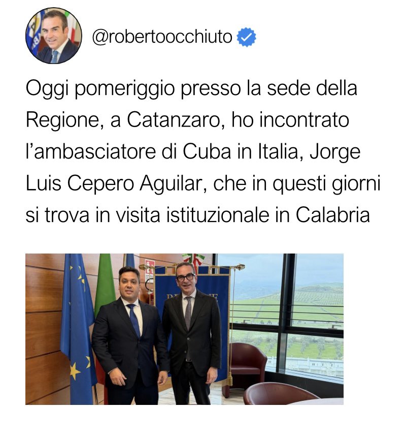 Roberto Occhiuto tweet media
