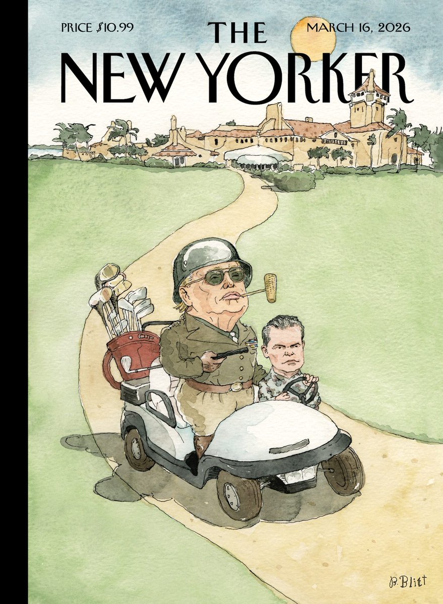 An advance look at the cover for next week’s issue: “War-a-Lago,” by Barry Blitt. #NewYorkerCovers