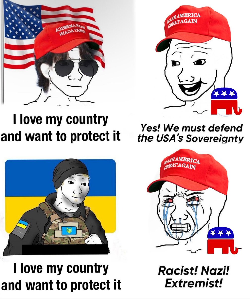 <a href="/BzhNafoFella/">Breizh NAFO Fella 🇫🇷🇪🇺🇺🇦</a> Comme chez les MAGA, la même rhétorique que les vatnik de merde.