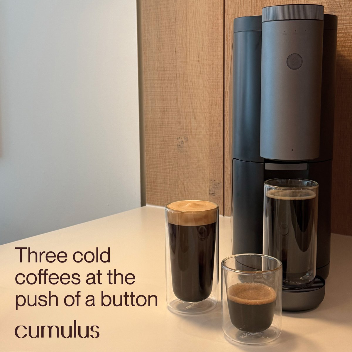 Cumuluscoffee's tweet photo. Cold brew. Nitro. Espresso. Three café-quality drinks, one machine, zero hassle. Ready in under 60 seconds.