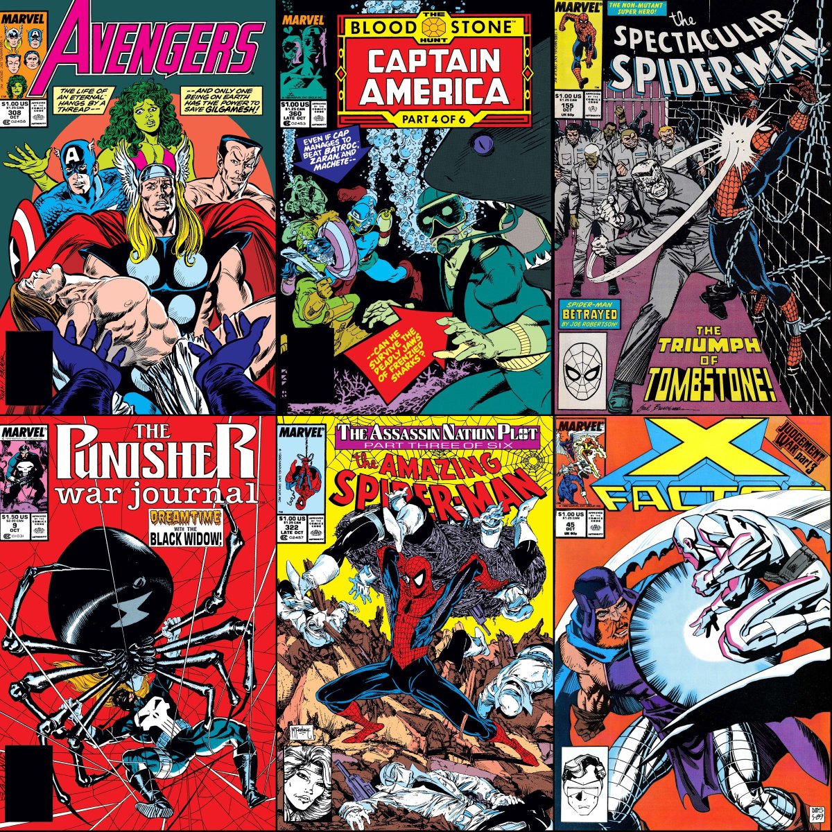 Marvel Comics that were on sale with cover dates of October 1989.