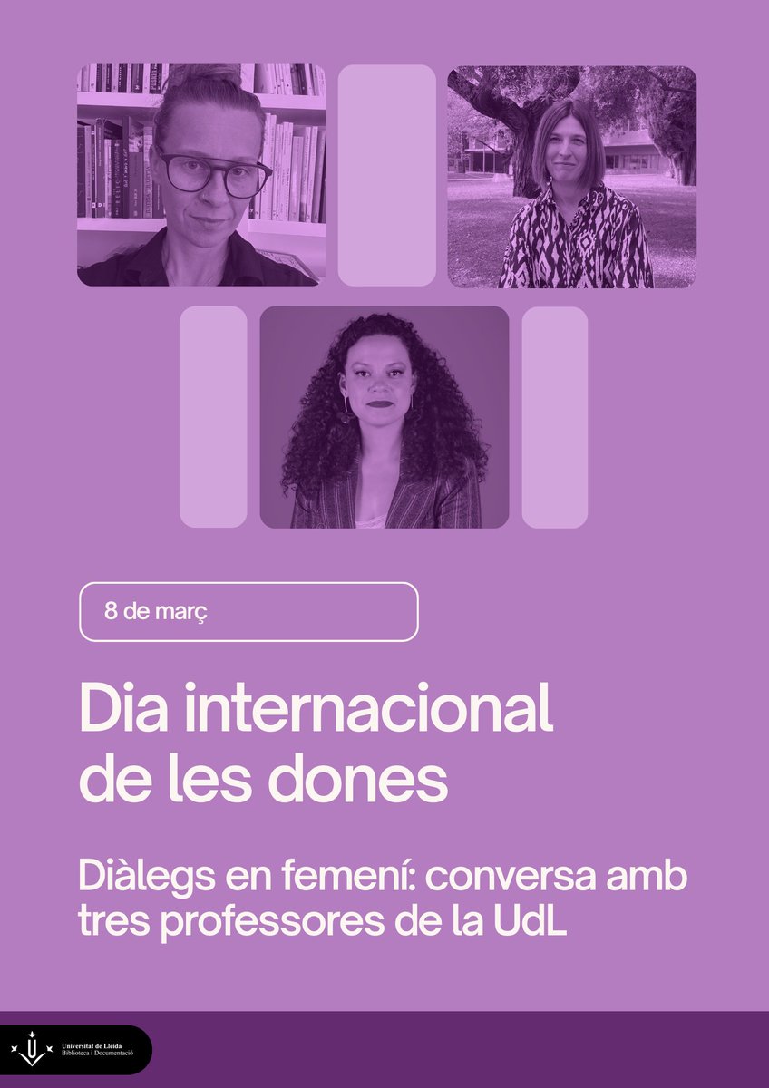 ✊Dia internacional de les Dones 💬Diàlegs en femení: conversa amb tres professores de la UdL

🔗Llegeix l'entrevista sencera a Kater̂ina Valentová, Gemma Oms i Eimys Ortiz: bid.udl.cat/ca/noticies/Di…

#bibliotequesUdL #8m #diàlegsenfemení