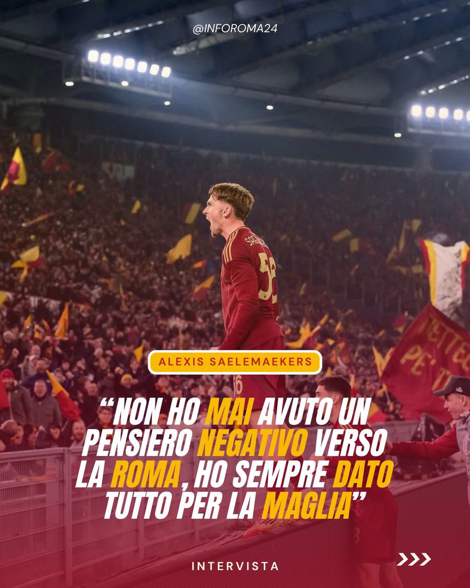inforoma24's tweet photo. 🟡🔴 Alexis #Saelemaekers è stato il protagonista del format ‘Inedito’ di @DAZN_IT e, ha parlato anche del mondo #ASRoma.
🗣️ Il belga ha spiegato il suo atteggiamento in #MilanRoma, ha voluto ringraziare i tifosi giallorossi e ha definito #Dybala come l’immagine del calcio. https://t.co/iuoVjxYGPG