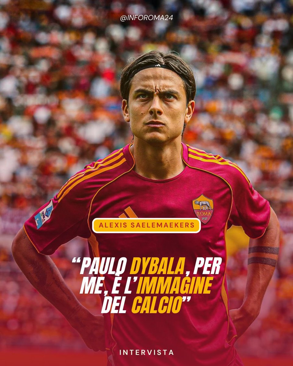 inforoma24's tweet photo. 🟡🔴 Alexis #Saelemaekers è stato il protagonista del format ‘Inedito’ di @DAZN_IT e, ha parlato anche del mondo #ASRoma.
🗣️ Il belga ha spiegato il suo atteggiamento in #MilanRoma, ha voluto ringraziare i tifosi giallorossi e ha definito #Dybala come l’immagine del calcio. https://t.co/iuoVjxYGPG