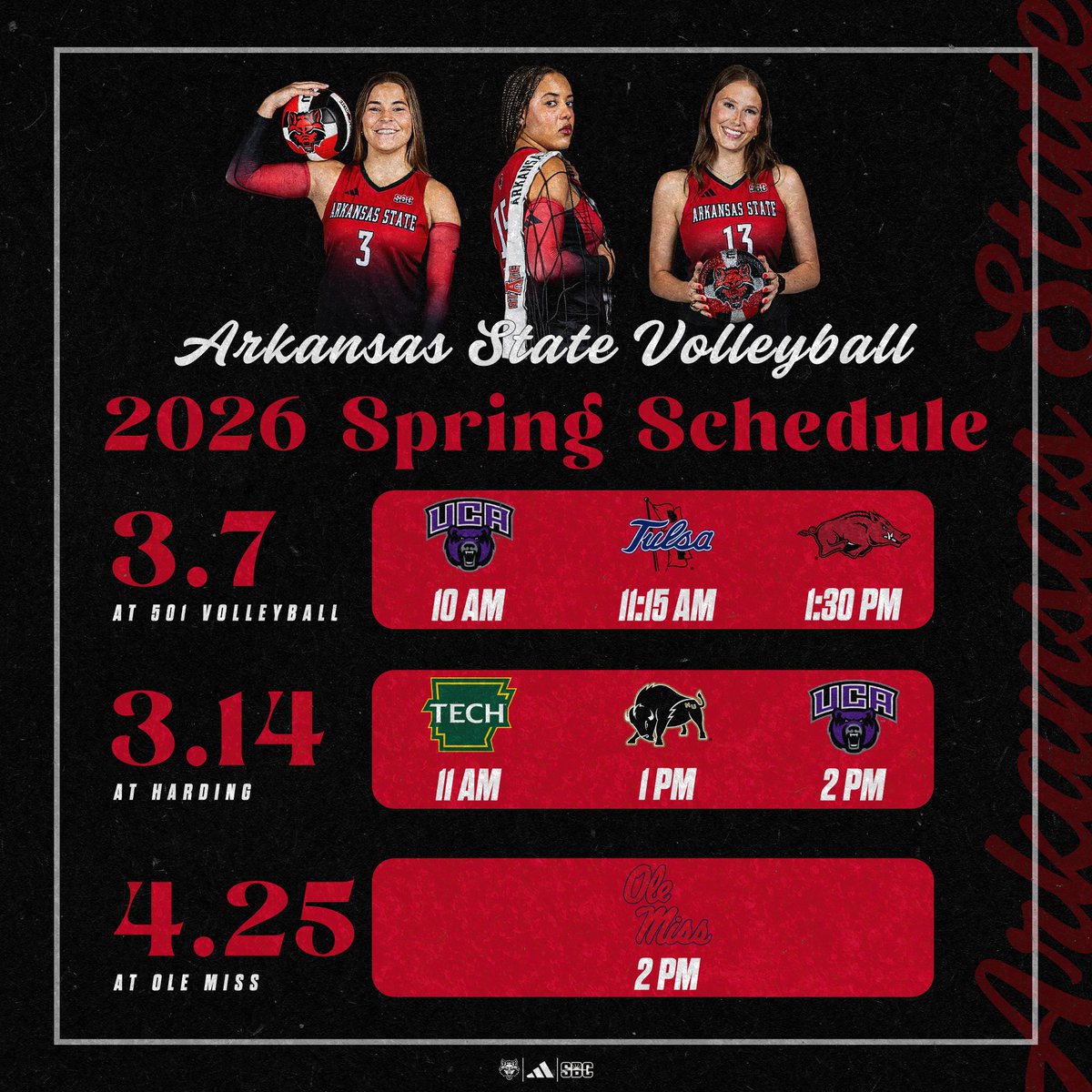 Arkansas State Volleyball 🏐 tweet media