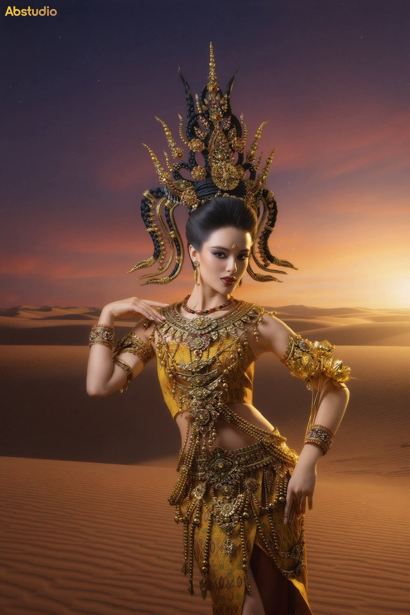 RakVirakOffical's tweet photo. This is the Cambodia national costume in Miss Planet International 2025   it's called ទេពអប្សរព្រះបុរមវិស្ណុលោក or Apsara of the Divine Vishnu Realm Costume 🇰🇭🇰🇭 #Cambodia #cambodianationalcostume #missplanetinternational2025 https://t.co/T6XyK1M9po