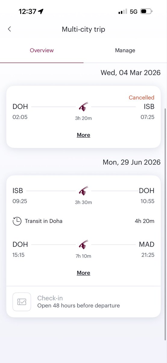 callmeroverr's tweet photo. @qatarairways Hi @qatarairways @qrsupport my flight has been cancelled from Madrid to doha on 3rd march and I haven’t received any response from you guys. I urgently need a solution.
Both Etihad and Emirates have resumed limited commercial flight operations and you guys are sleeping, pathetic! https://t.co/vTmZrpVi1j