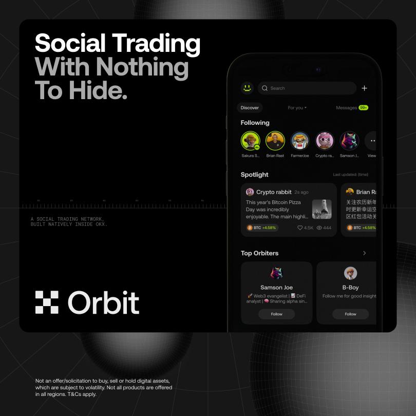 ThuanCapital's tweet photo. Sàn crypto OKX vừa ra mắt một tính năng mạng xã hội mới tên Orbit ngay bên trong ứng dụng giao dịch của mình.

Với Orbit, người dùng có thể đăng bài phân tích thị trường, livestream, tạo nhóm thảo luận và thậm chí đặt lệnh giao dịch trực tiếp từ bài đăng. Điểm đặc biệt là hồ sơ của mỗi trader có thể hiển thị dữ liệu giao dịch thật như danh mục tài sản, lãi/lỗ và lịch sử giao dịch, được lấy trực tiếp từ hệ thống của OKX nên không thể chỉnh sửa.

Mục tiêu của OKX là tăng tính minh bạch trong cộng đồng trading, vì trước đây nhiều người chỉ đăng ảnh chụp lợi nhuận nhưng không thể kiểm chứng.