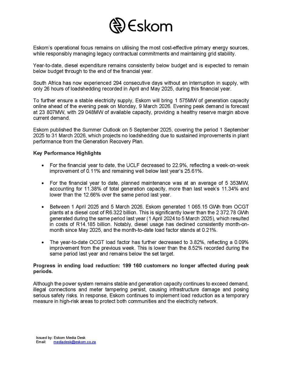 Eskom Hld SOC Ltd tweet media
