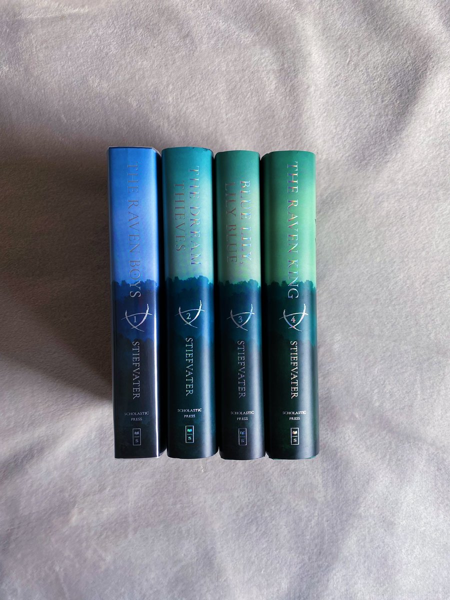 sullenpoetry's tweet image. one day one pretty book (series) from my collection; owlcrate editions of the raven cycle