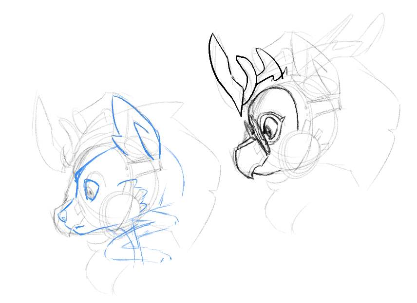 wurdcage's tweet photo. 2025 03, Messing around with Mags's head, thinking about a kind of wolf undercarriage https://t.co/ItzddSsX7Y