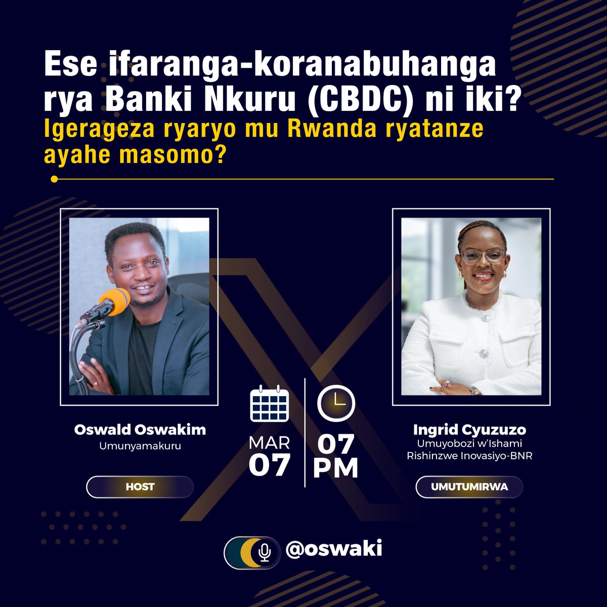 Ifaranga-Koranabuhanga rya BNR

Ni nde wumva ririmo kumutindira? 

Abarifiteho ibibazo by'amatsiko mubyandike hepfo aho kandi nta gucikwa n'iki kiganiro cyo kuri X. 

Ni kuri uyu wa gatandatu, le 07/03/2026 saa moja z'umugoroba.