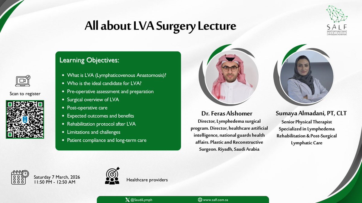 Saudi Arabia Lymphoedema Framework (SALF) tweet media